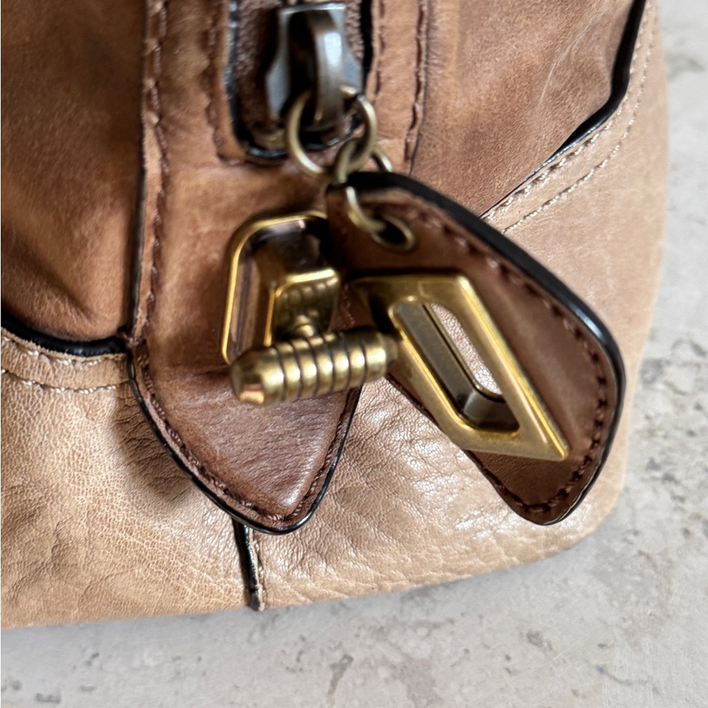 Joy Gryson Olivia Harris Vintage Tan Leather Bag - Picture 5 of 7